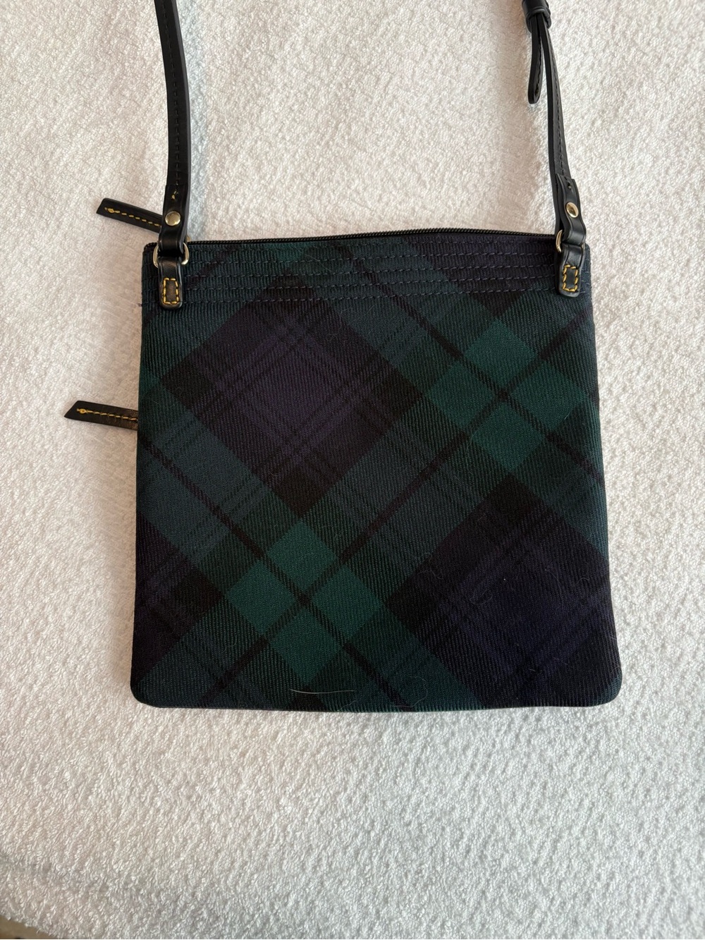 Excellent condition Dooney & Bourke Green/Black Plaid Crossbody Bag - Picture 4 of 6